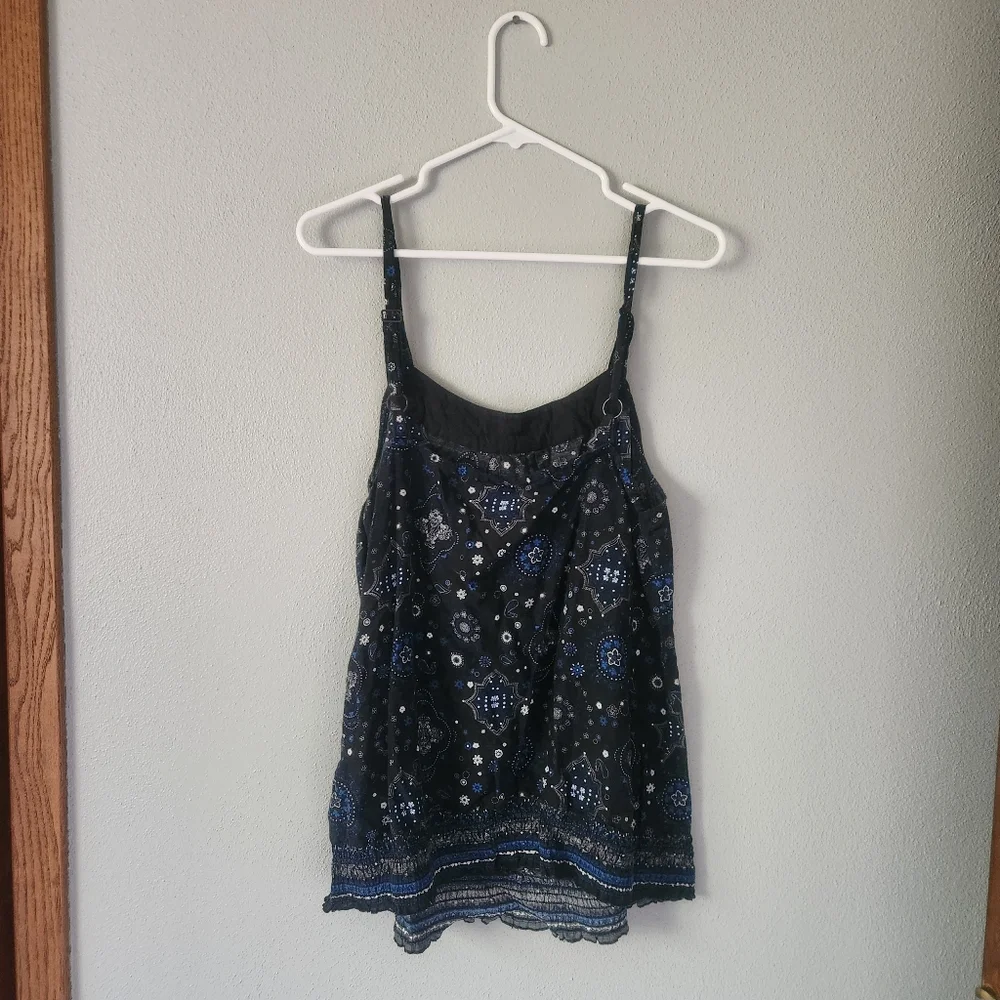 Maurices Black and Blue Patterned Camisole - Picture 6 of 9